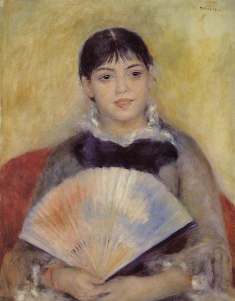 Pierre-Auguste Renoir Girl with a Fan Sweden oil painting art